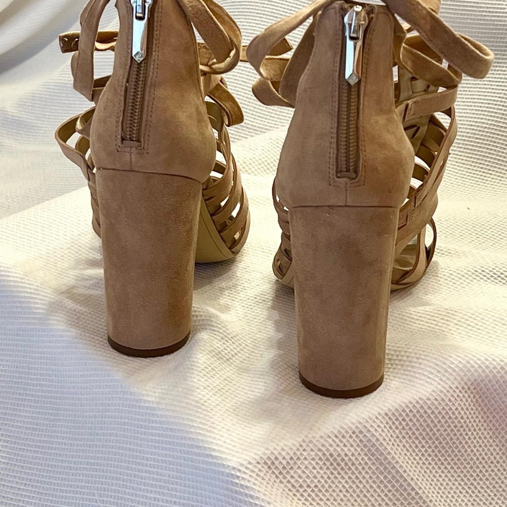 Sam Edelman Sz 9 Yarina Suede Gladiator Block Heel Sandals UEC - Picture 6 of 10